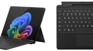 Microsoft Surface Pro 2-in-1 Laptop/Tablet (2024) Windows 11 Copilot+PC 13” OLED Touchscreen - Snapdragon X Elite (12 core) – 16GB RAM – 256 GB Storage – Black + Surface Pro Keyboard with Pen Storage