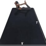 Extra Large Yoga Mat, Workout Mat Exercise Mat for Men and Women, Thick 1/4 inch Non-Slip Gym Mat for Home Workout, Yoga, Pilates Stretching, Meditation (Black)