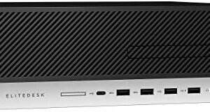 HP EliteDesk 800 G4 SFF Business PC Desktop Computer, Intel Hexa-Core i5-8500, 16GB DDR4 RAM, 256 SSD, DP Cable, Windows 10 Pro (Renewed)