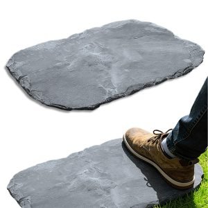 2 Pack Natural Stepping Stones Outdoor, Irregular Garden Stepping Stones, 12''×16'' Walkway Paving Stones for Lawn, Yard and Patio Landscaping Decor