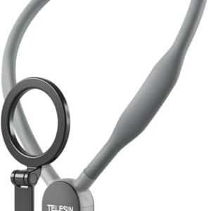 TELESIN Magnetic Neck Mount for Phones, Neck Cell Phone Holder POV/Vlog Selfie Mount Hand Free Phone Neck Holder Chest Stand Strap Video Recording for iPhone 17 16 15 14 13 12 Seires Android Phones