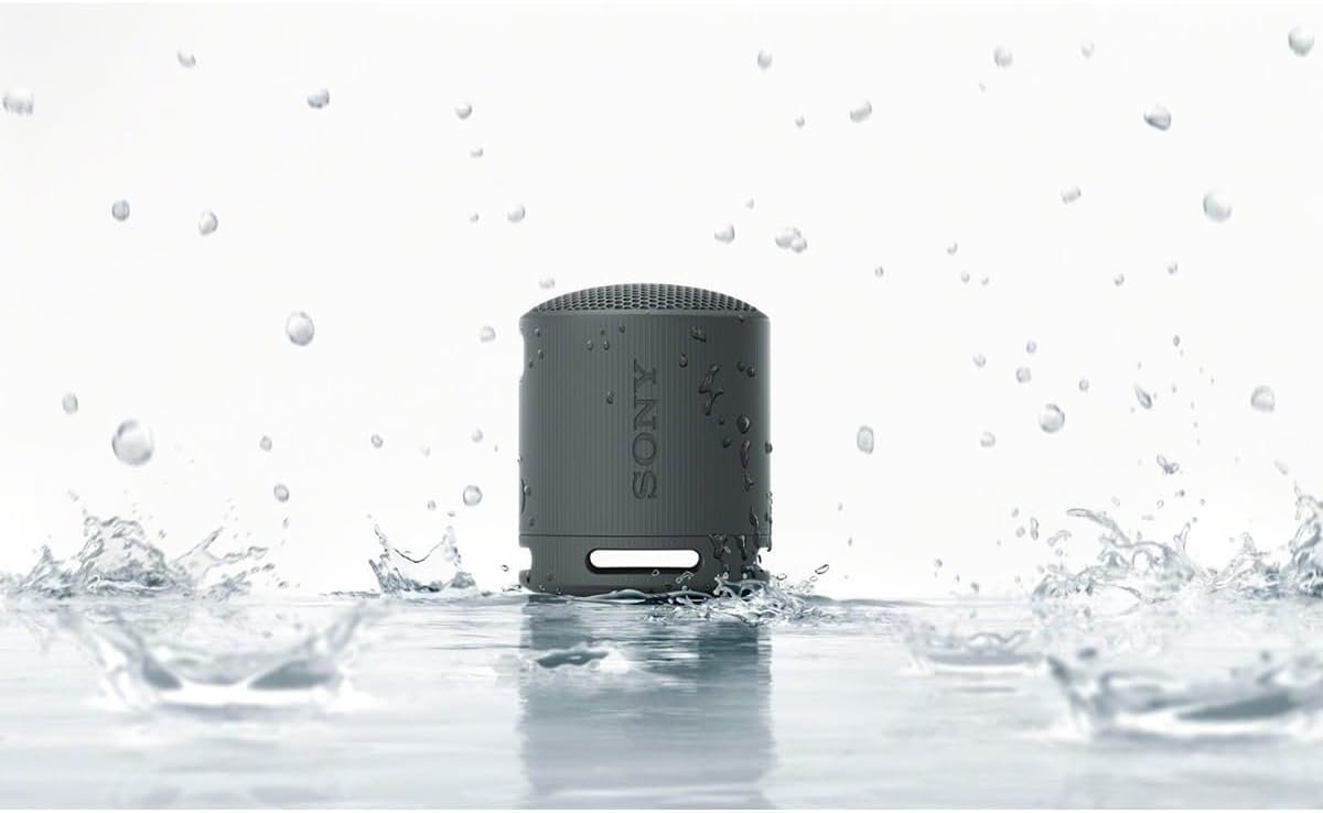 Sony SRS-XB100 Wireless Bluetooth Portable Lightweight Super-Compact Travel Speaker, Durable IP67 Waterproof & Dustproof Shower Speaker, 16 Hour Battery, Versatile Strap, & Hands-free Calling, Black - Image 5