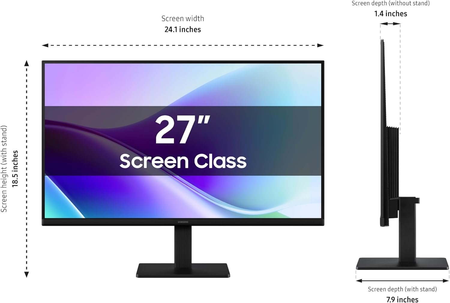 Samsung 27" S3 (S32GF) FHD High Resolution 120Hz Monitor with IPS Panel, Flicker Free, Eye Saver Mode, LS27F320GANXZA, 2025 - Image 7
