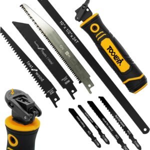 8-In-1 Multi Blades Hand Saw, Drywall Cutter. Hacksaw. Long Blade Hand Saw, Jab Saw, For Cutting Drywall, Sheetrock, Wood, Metel, Plastic, Plywood. Blade Quick Change Mechanism.