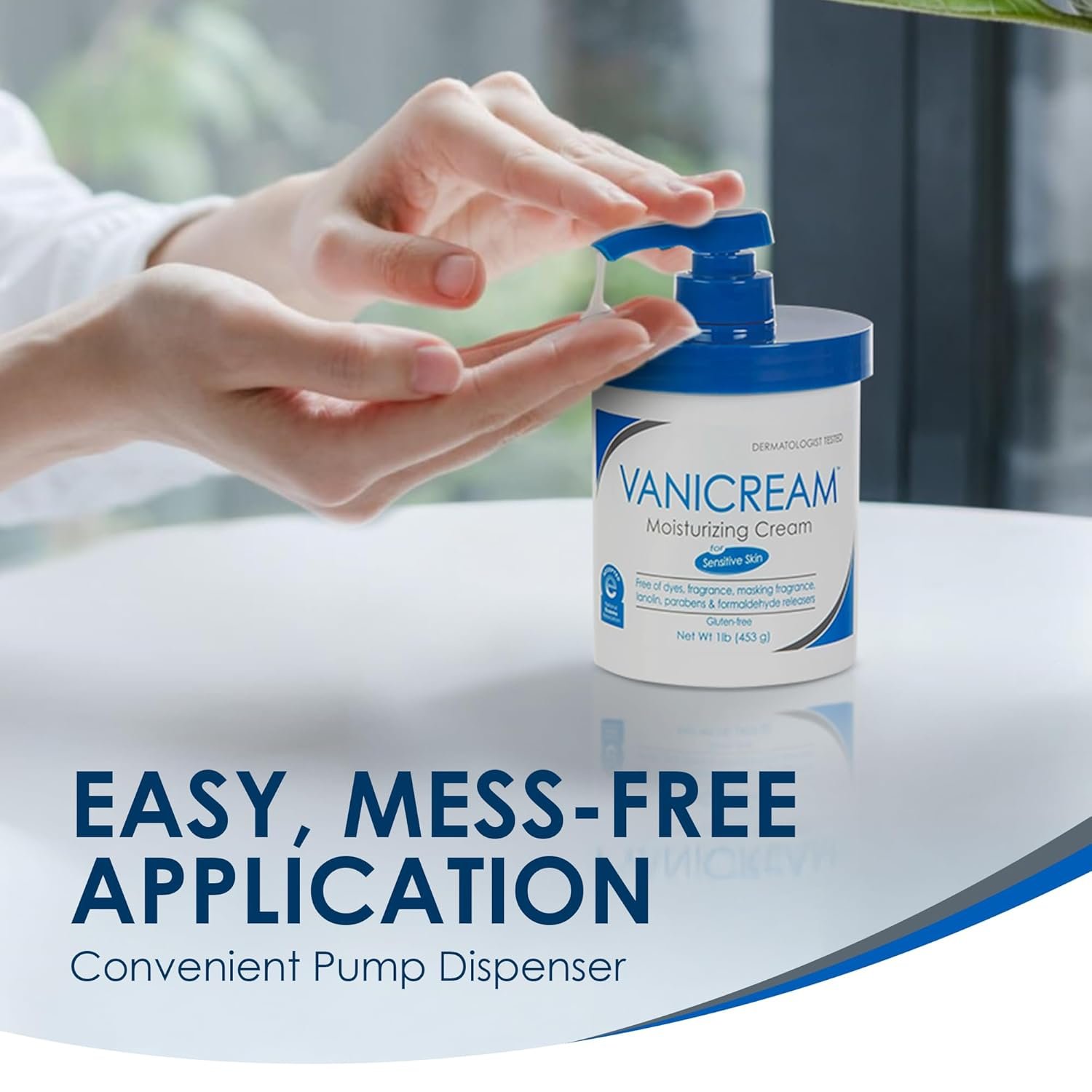 Vanicream Moisturizing Skin Cream with Pump Dispenser - 16 fl oz (1 lb) - Moisturizer Formulated Without Common Irritants for Those with Sensitive Skin - Image 10