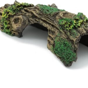 JIH Aquarium Decorations Resin Hollow Tree Trunk Ornament, Bettas House Cave Wood House Decor for Fish Tank (HS-SP207)