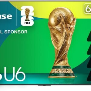 Hisense 65" Class U6 Series Mini-LED 4K UHD Smart Fire TV (65U65QF, 2025 Model) - QLED, Native 144Hz, HDR10+, Dolby Vision IQ, Dolby Atmos, Game Mode Pro, ALLM, Alexa Built in, Black