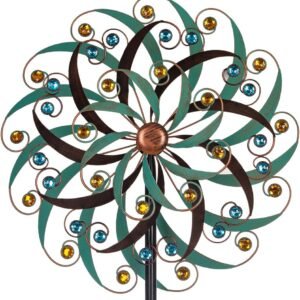 VEWOGARDEN 20" Dia Large Wind Spinner, Outdoor Metal Windmill Spinner - Yard Art Spinner Wind Catchers Sculpture for Patio, Lawn & Garden Decor