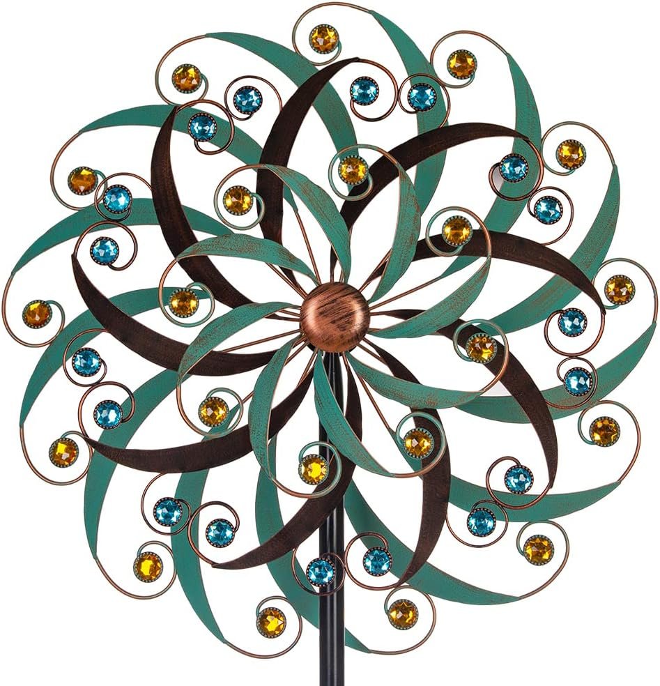 VEWOGARDEN 20" Dia Large Wind Spinner, Outdoor Metal Windmill Spinner - Yard Art Spinner Wind Catchers Sculpture for Patio, Lawn & Garden Decor