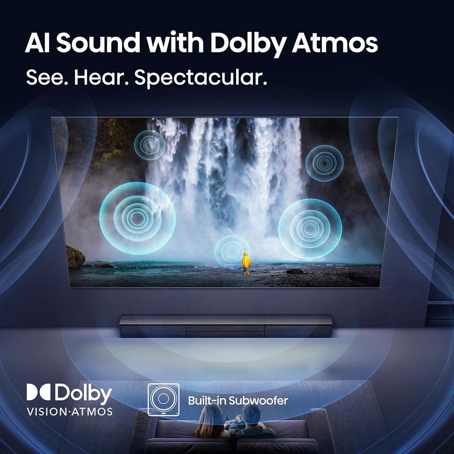 Hisense 65" Class U6 Series Mini-LED 4K UHD Smart Fire TV (65U65QF, 2025 Model) - QLED, Native 144Hz, HDR10+, Dolby Vision IQ, Dolby Atmos, Game Mode Pro, ALLM, Alexa Built in, Black - Image 8