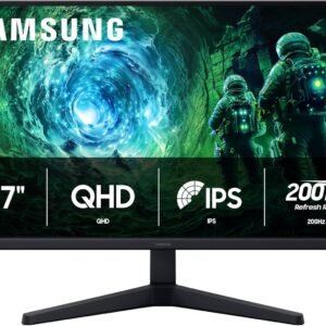 SAMSUNG 27” Odyssey G5 G53F QHD Resolution Gaming Monitor, HDR10, 200Hz Refresh Rate, IPS Panel, AMD FreeSync™ Premium, Black Equalizer, Auto Source Switch, LS27FG532ENXZA