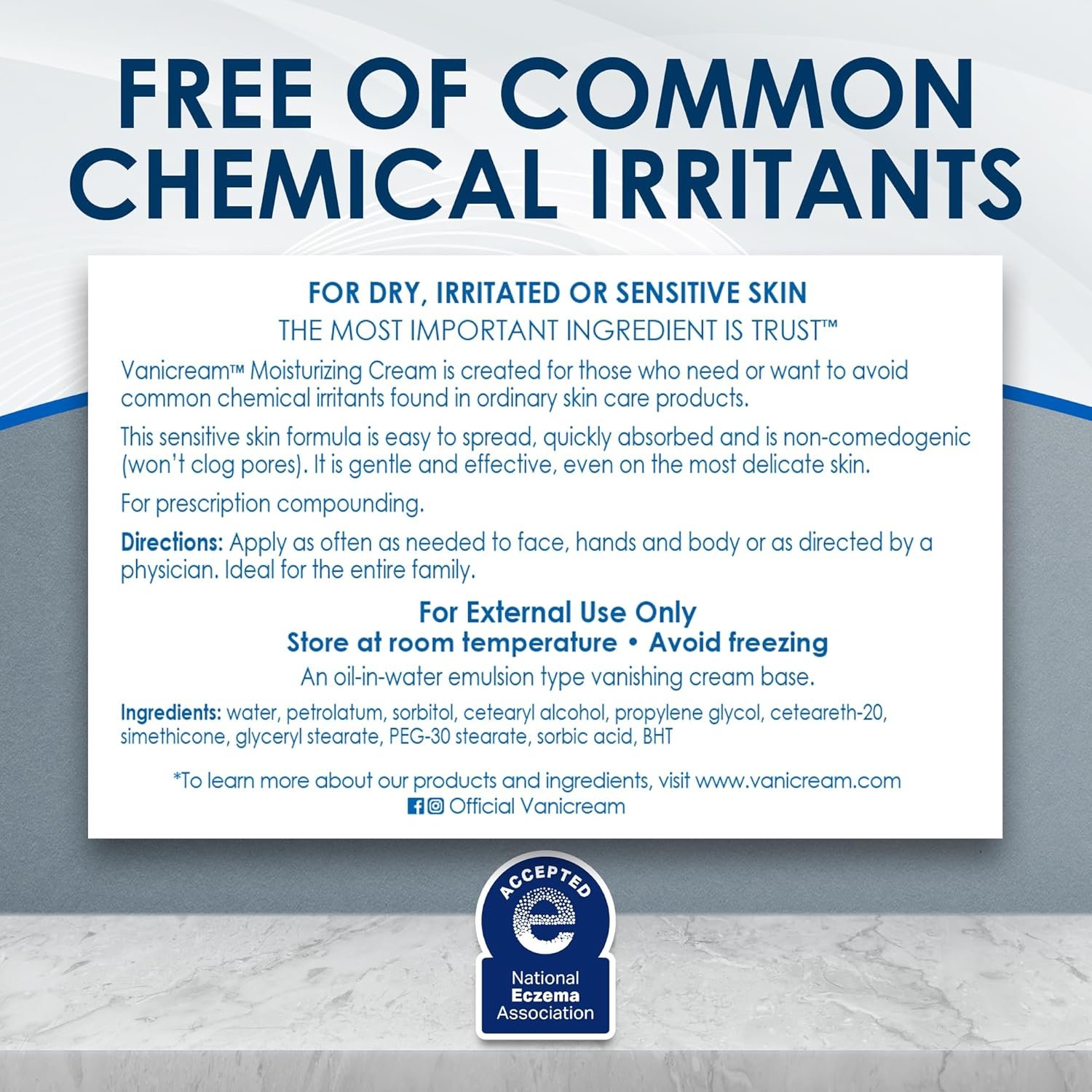 Vanicream Moisturizing Skin Cream with Pump Dispenser - 16 fl oz (1 lb) - Moisturizer Formulated Without Common Irritants for Those with Sensitive Skin - Image 11