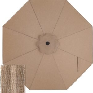 ABCCANOPY OLEFIN® 5-Year Non Fading 9FT Patio Umbrella Replacement Canopy Only (Khaki)