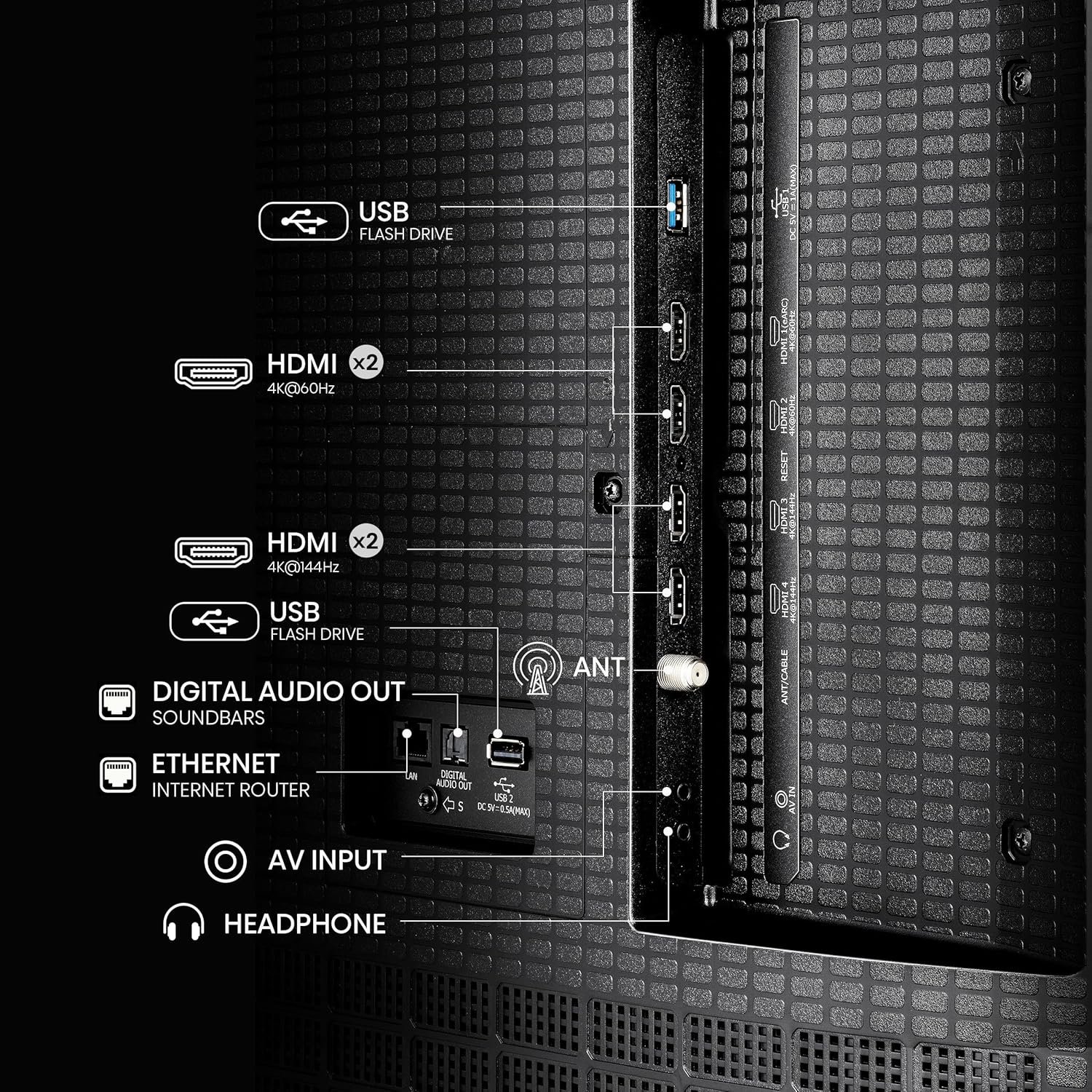 Hisense 65" Class U6 Series Mini-LED 4K UHD Smart Fire TV (65U65QF, 2025 Model) - QLED, Native 144Hz, HDR10+, Dolby Vision IQ, Dolby Atmos, Game Mode Pro, ALLM, Alexa Built in, Black - Image 14