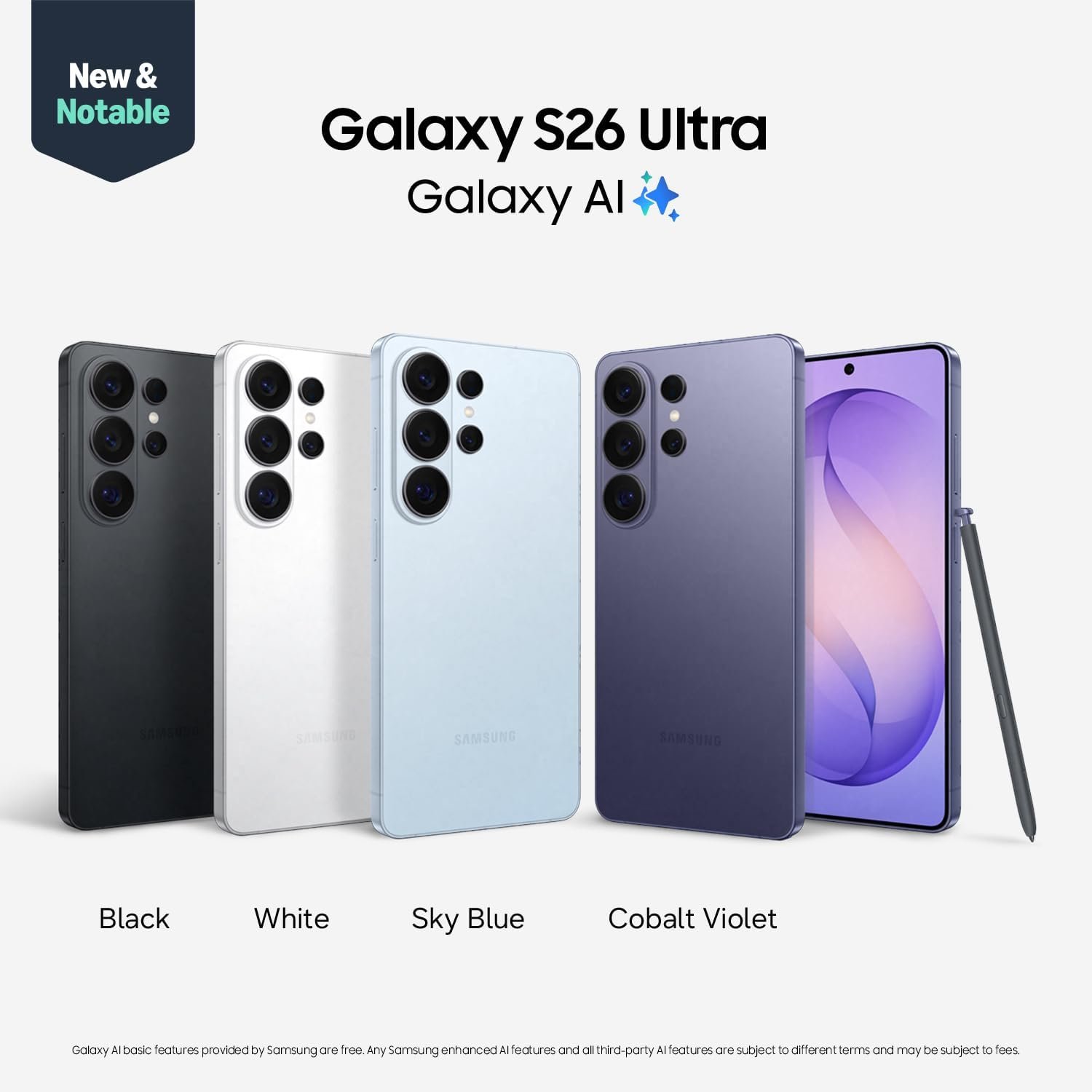 Samsung Galaxy S26 Ultra, Unlocked Android Smartphone + $200 Gift Card, 256GB, Privacy Display, Galaxy AI, AI Camera, Super Fast Charging 3.0, Durable Battery, 2026, US 1 Year Warranty, Cobalt Violet - Image 2