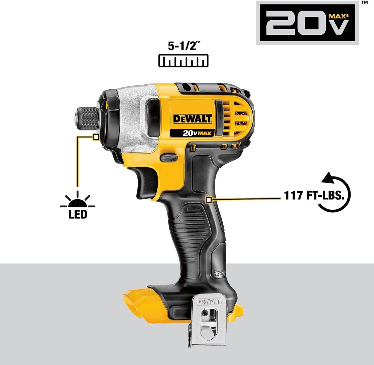 DEWALT 20V MAX Cordless Drill and Impact Driver, Power Tool Combo Kit , Includes 2 Batteries, Charger and Bag (DCK240C2) - Image 6