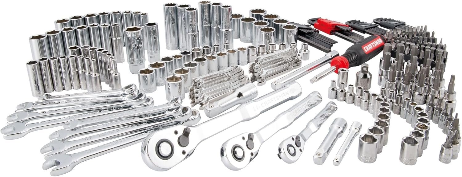 CRAFTSMAN 230 Pcs Mechanics Tool Set, Socket Wrench Set, Car Tool Kit with VERSASTACK Toolbox, SAE and Metric,1/4 in, 3/8 in, and 1/2 Drive, Short and Long Arm Hex Keys (CMMT45306) - Image 8