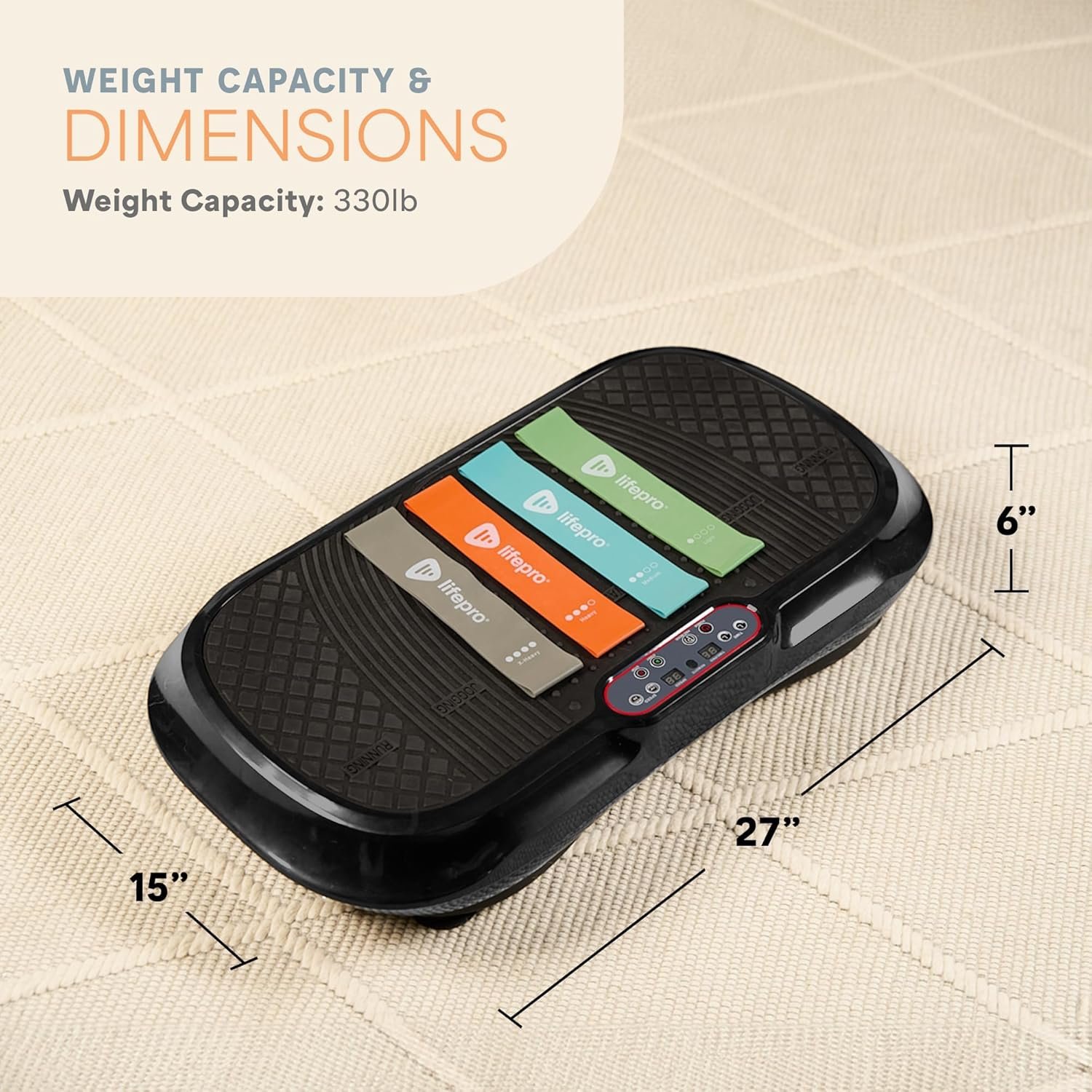 Lifepro Waver Vibration Plate Exercise Machine for Lymphatic Drainage, Muscle Activation, Full-Body Workout Vibrating Platform with Loop Bands, Fitness Equipment for Strength Toning & Fat Loss - Image 6