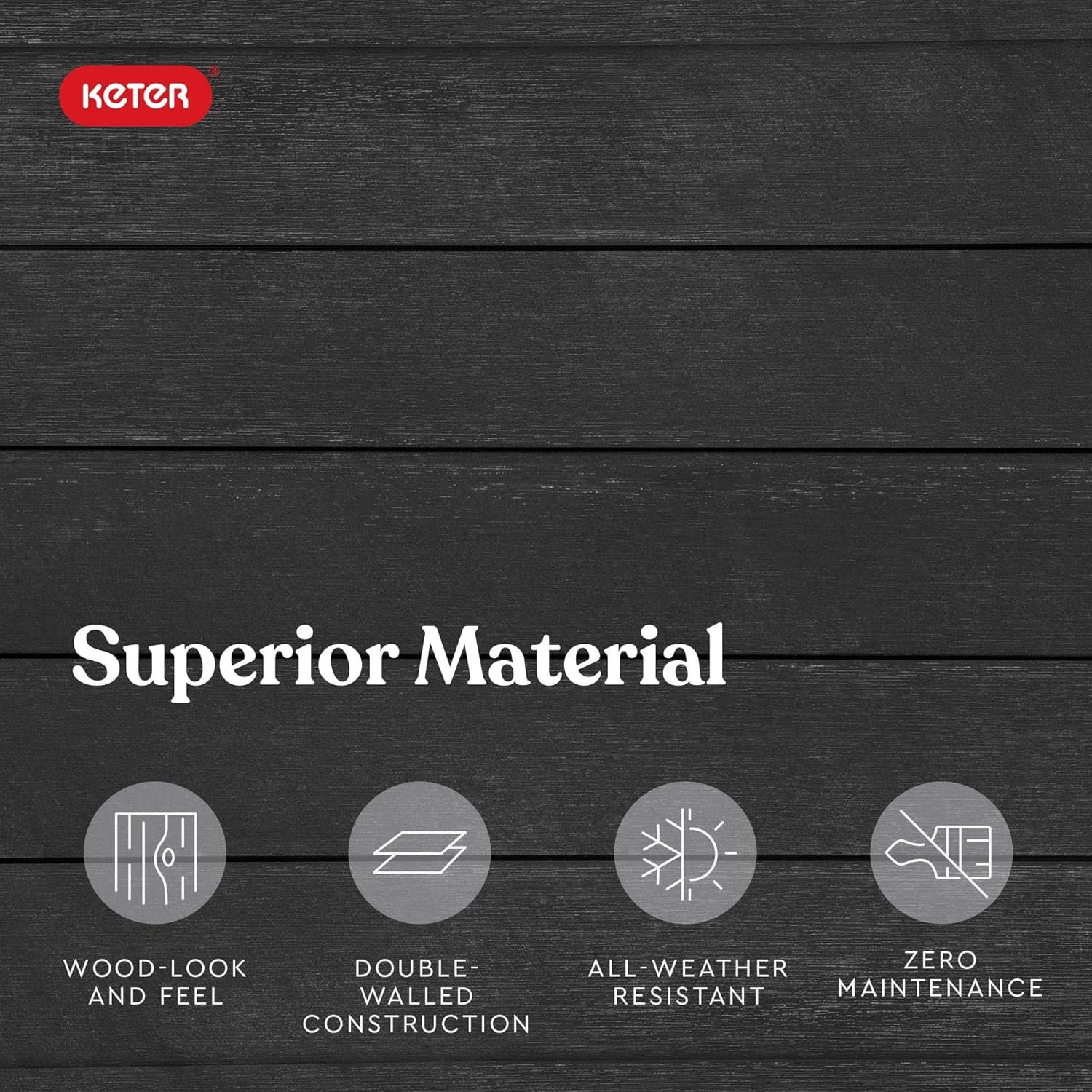 Keter Urban Bloomer 12.7‑Gallon Raised Garden Bed – Elevated Outdoor Planter Box with Self‑Watering Reservoir, Water Gauge & Drainage System, Perfect for Herbs & Vegetables, Dark Grey - Image 6