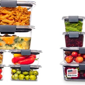 Rubbermaid Brilliance BPA-Free Airtight Food Storage Containers, 24-Piece Set, Easy for Meal Prep, Lunch & Leftovers