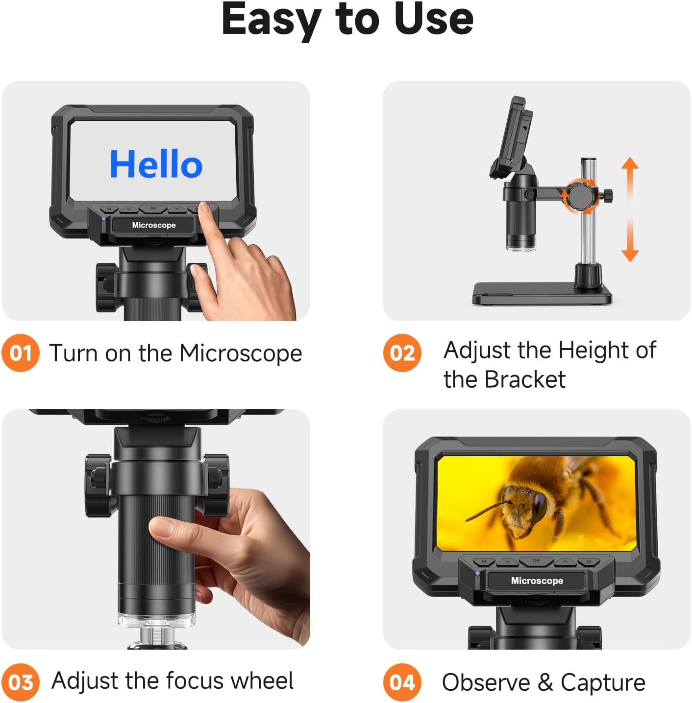 4.3" LCD Digital Coin Microscope with 2 Side Lights 9 4.3" LCD Digital Coin Microscope with 2 Side Lights - Image 9